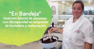 Joven con discapacidad integrada en el ambiente laboral de restauración gracias a Down Madrid