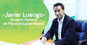 Aparece Javier Luengo Dr. General de Plena inclusión Madrid sentado en la oficina