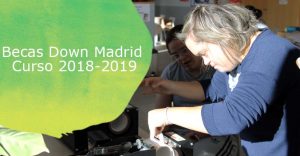 Cartel de becas Down Madrid curso 2018-2019