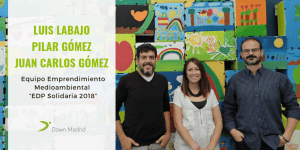 Coordinadores del proyecto de emprendimiento medioambiental “EDP Solidaria 2018”