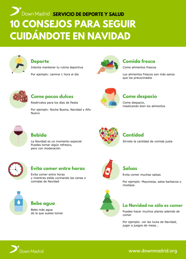 10 Consejos Para Seguir Cuidándote En Navidad Down Madrid 5638